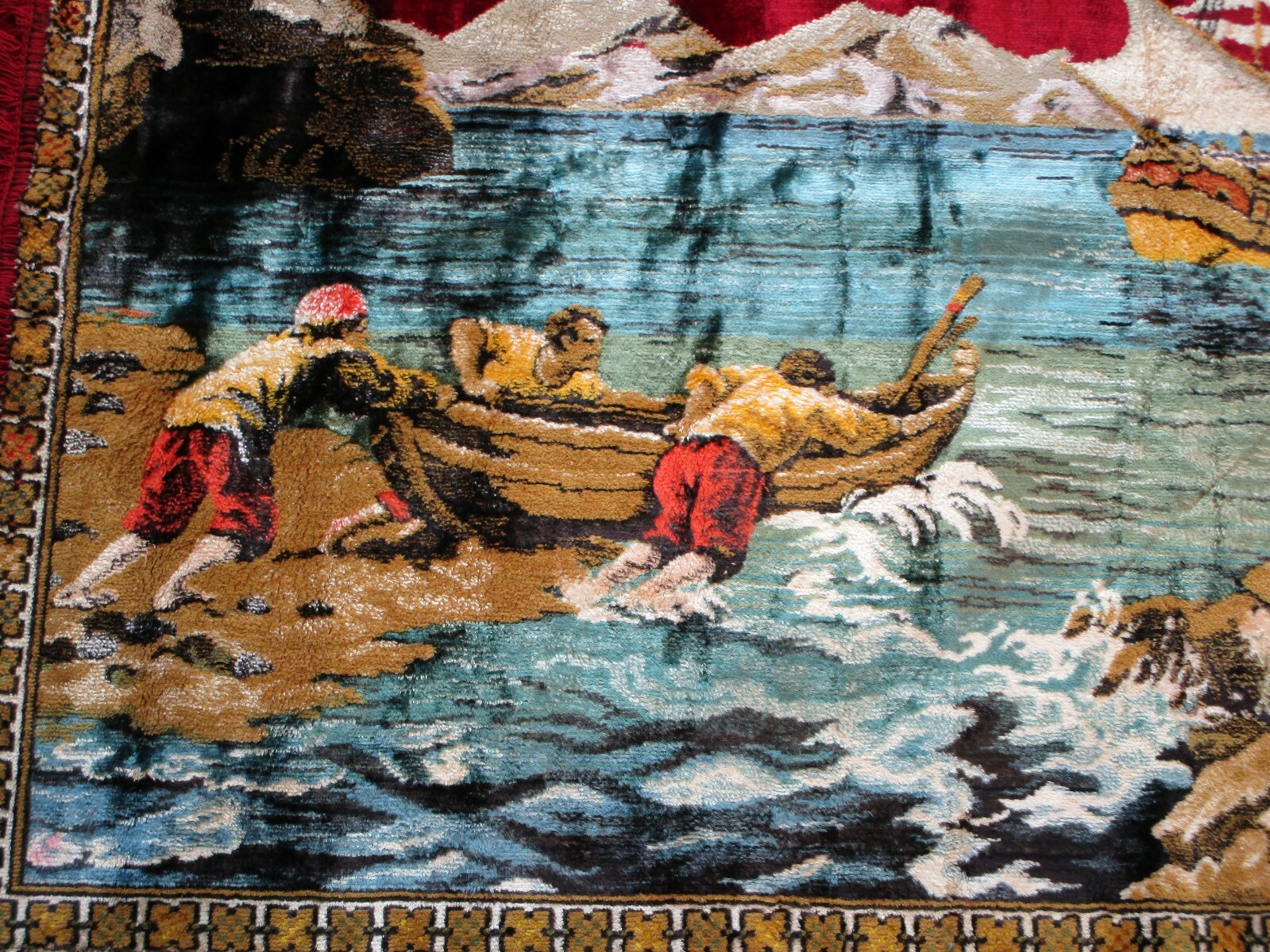 Vintage Large Seascape Tapestry
