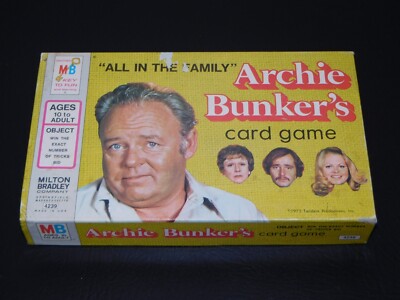 ARCHIE BUNKER'S CARD GAME MILTON BRADLEY 1972 CONTENTS ARE IN EXCELLENT COND.