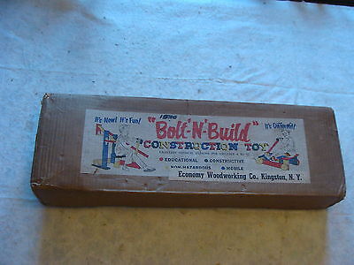 original 1953 BOLT'N'BUILD CONSTRUCTION TOY mib w/ ins