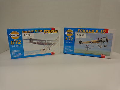 SMER 1/72 art.0879 and 0833 Fokker E. lll and Fieseler Fi-156 STORCH