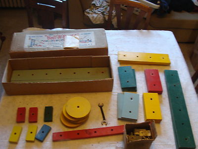 original 1953 BOLT'N'BUILD CONSTRUCTION TOY mib w/ ins