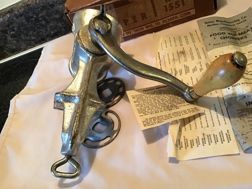 Vintage Climax Universal  Food Chopper 1551 In Box Cast Aluminum