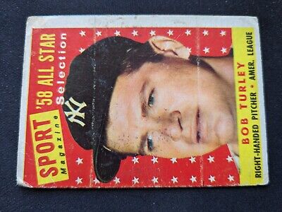 1958 Topps Baseball Card # 493 Bob Turley - New York Yankees