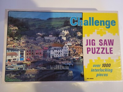 Vintage Challenge Jig Saw Puzzle of Snug Harbor 1000 USA Factory Sealed 28x20.5 