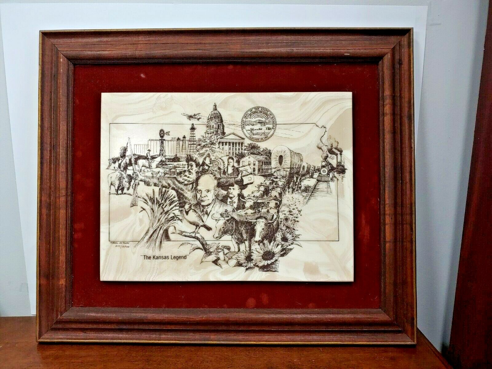 THE KANSAS LEGEND BY DAVID FREDERICK - MARBLE ETCHING LTD