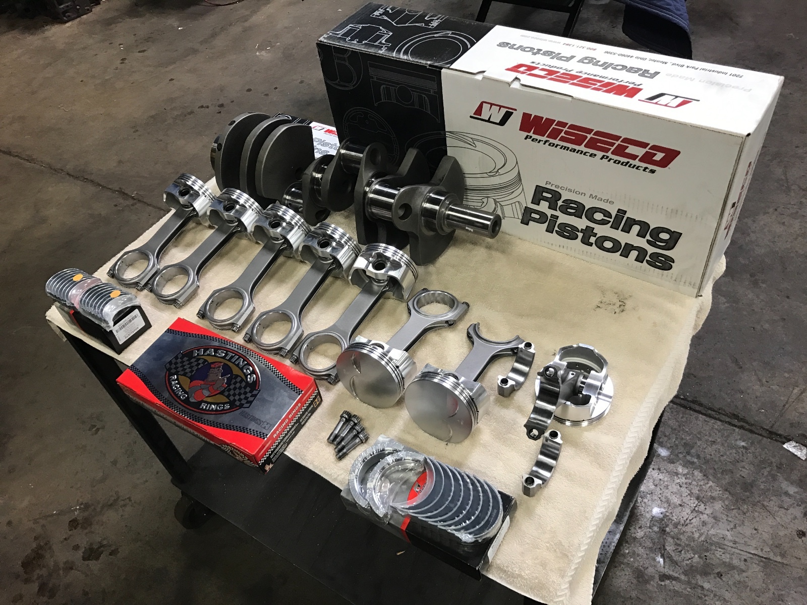 LS1 LS3 LS6 LM7 STROKER KIT 383 4.000 4340 CRANK WISECO FLAT 5.3 4340 H