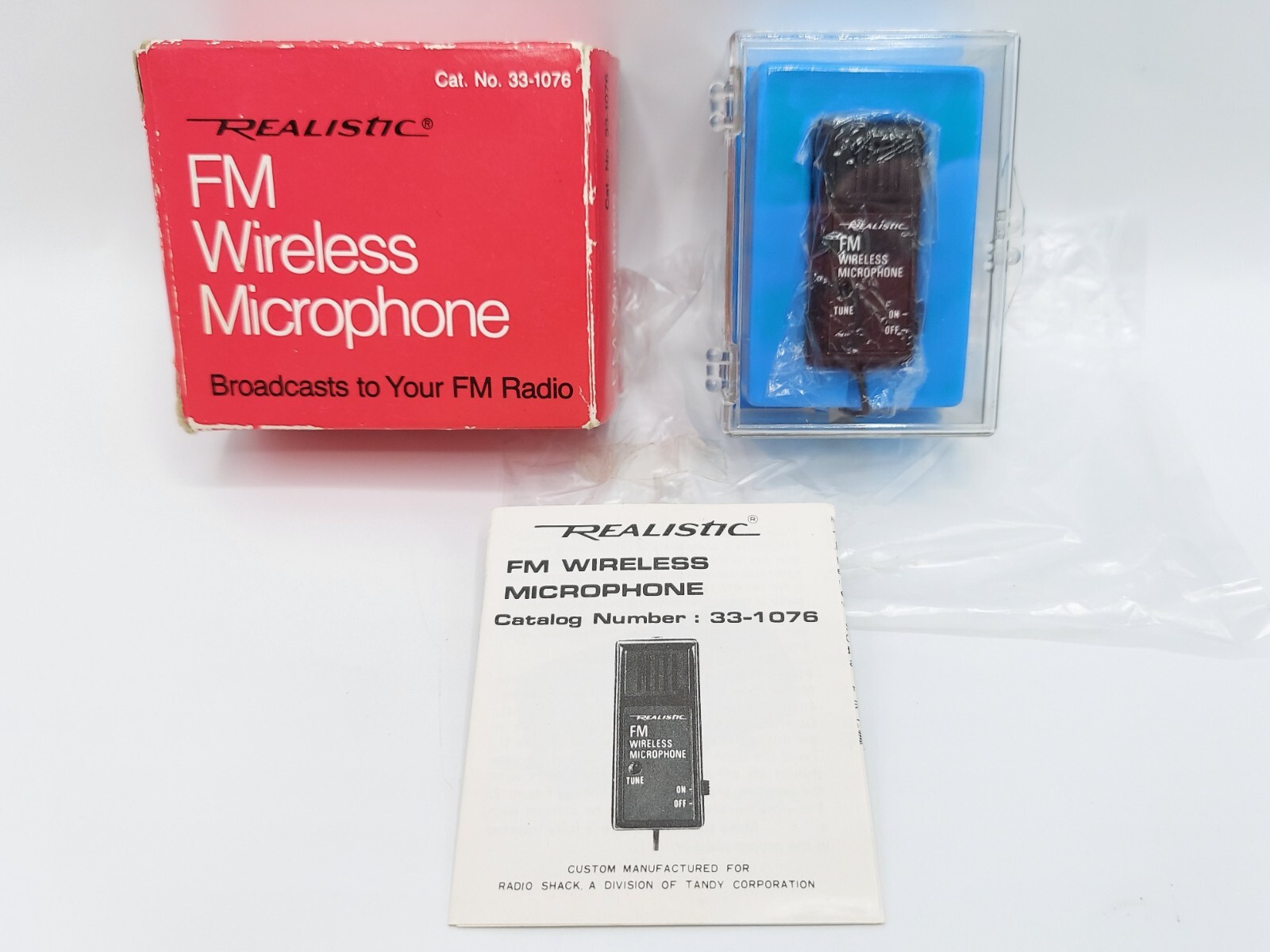 Vintage Radio Shack Realistic 331076 FM Wireless Microphone Open Box