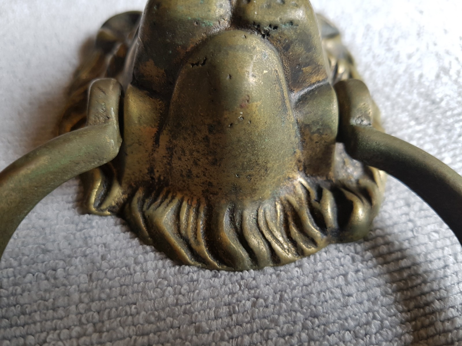 Antique Hardware - Solid Brass Lion Head Door Knocker