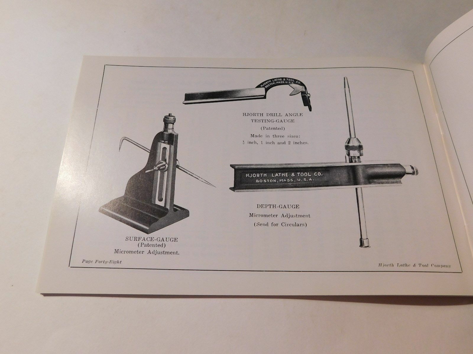 Hjorth Bench Lathe & Attachments Catalog #12 Reprint of Original