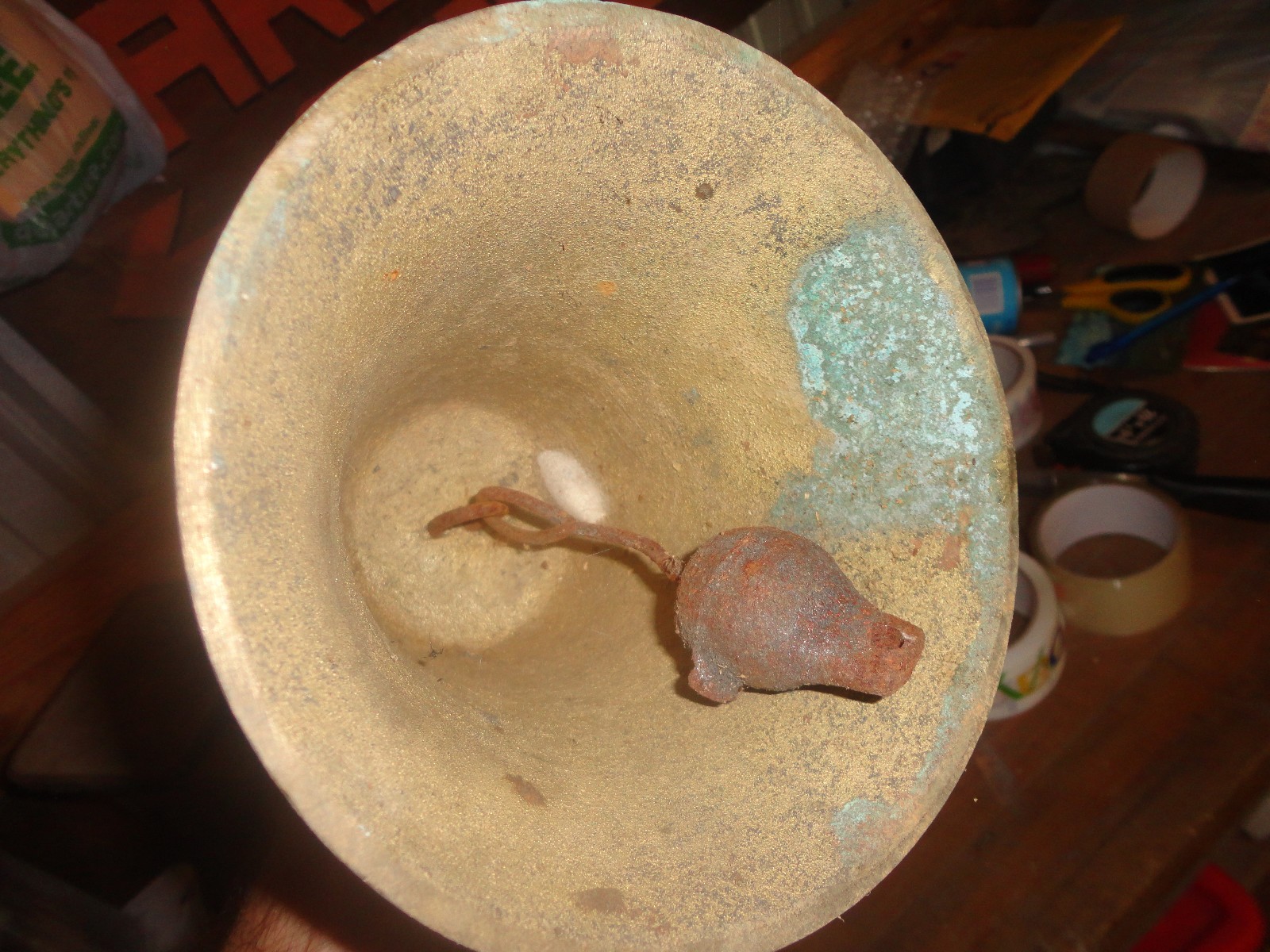 Vintage Cast Brass Ships Bell  Nautical Maritime Marine Boat 6.5