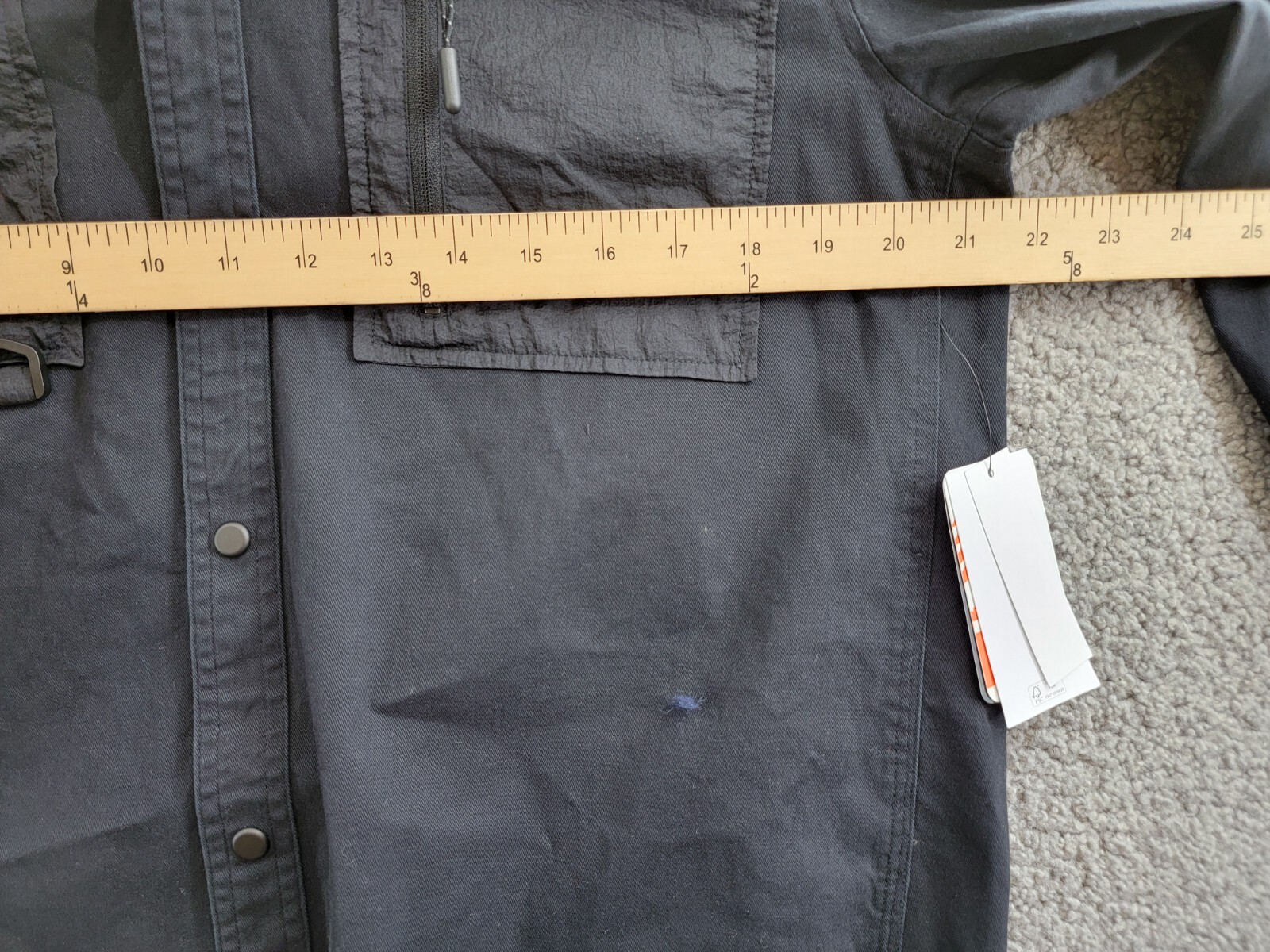 Bass Outdoor Relaxed Fit Stretch Worker Shirt Jacket Men's S Black Beauty L/S - Picture 6 of 19