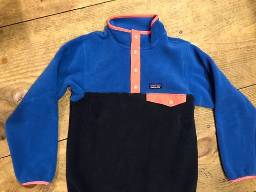 Patagonia Girls LW Synch Snap T P/O Navy Blue Size Medium 10 NWT $79