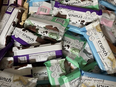 Power Crunch Lot Of 50 Random Protein Wafer Bars Read Free Shipping!