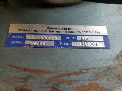 Conair Dust Beater DB12 Loader Control System For Plastic Injection Molding