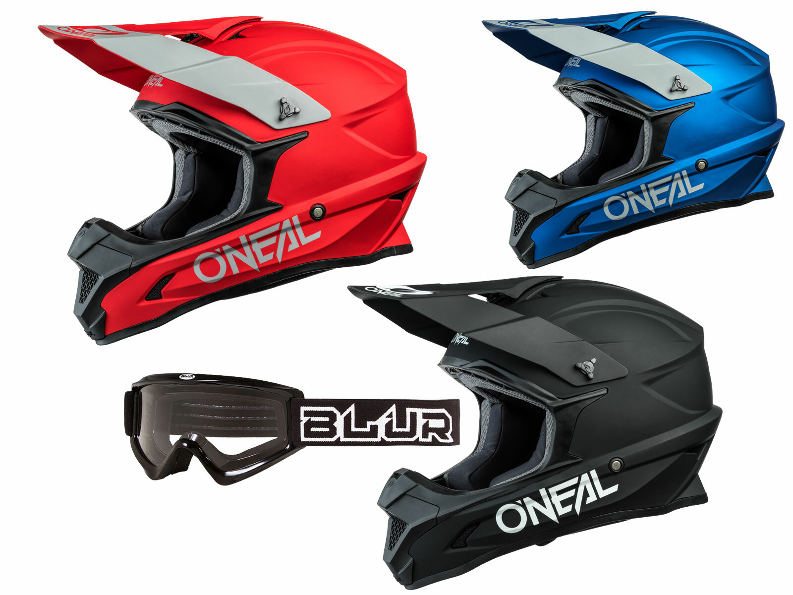 O'NEALヘルメット　100%ゴーグル Oneal 1 Series Solid Offroad Motocross Adult Helmet and