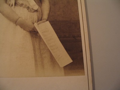 Patridge Massachusetts Cabinet Card Photo cdii Woman Sheet Music Singer ?