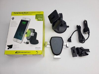 Bracketron PwrUp Gravity Mount - Dash/Vent/Window 10w Qi Fast Wireless Charger