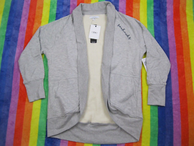 Erin Andrews Wear Seattle Seahawks Cardigan Sweater Women Gray NFL Cacoon XL New