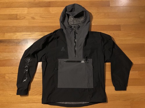 New S Nike ACG Paclite Gore-Tex Full Zip Jacket Black Grey New S Nike ACG Paclite Gore-Tex Full Zip Jacket Black Grey