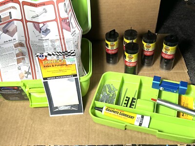 Pinewood Derby Car Wheels Lot. Accessories. With Case.