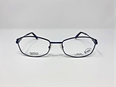 elasta SAFILO Eyeglasses Frame EM4362 FLQ 54-19-135 Matte Blue/Blue Tortoise N99