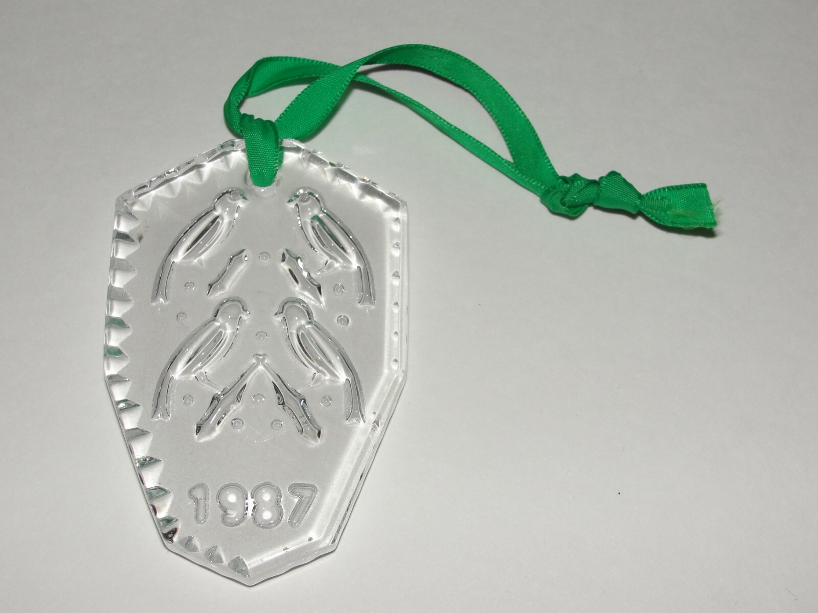 Waterford Crystal 12 Days of Christmas 1987 Four Calling Birds Ornament in Box