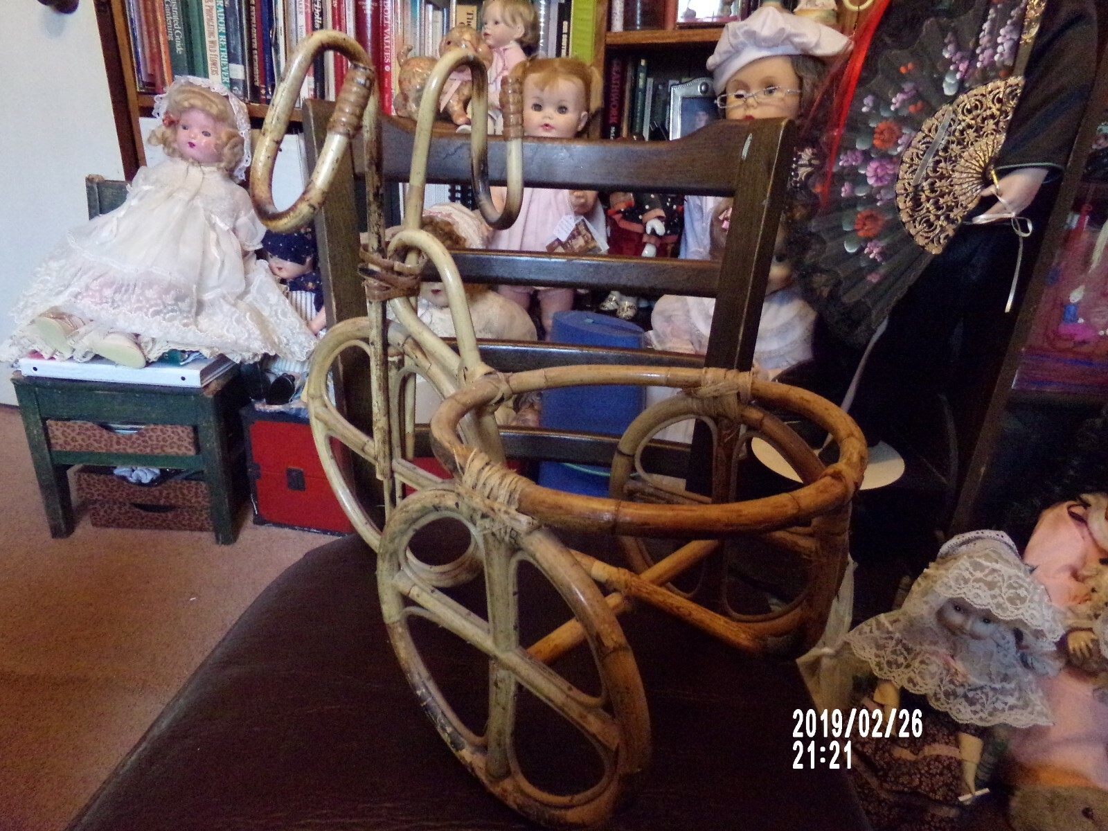 Bamboo wooden Bycycle plant holder