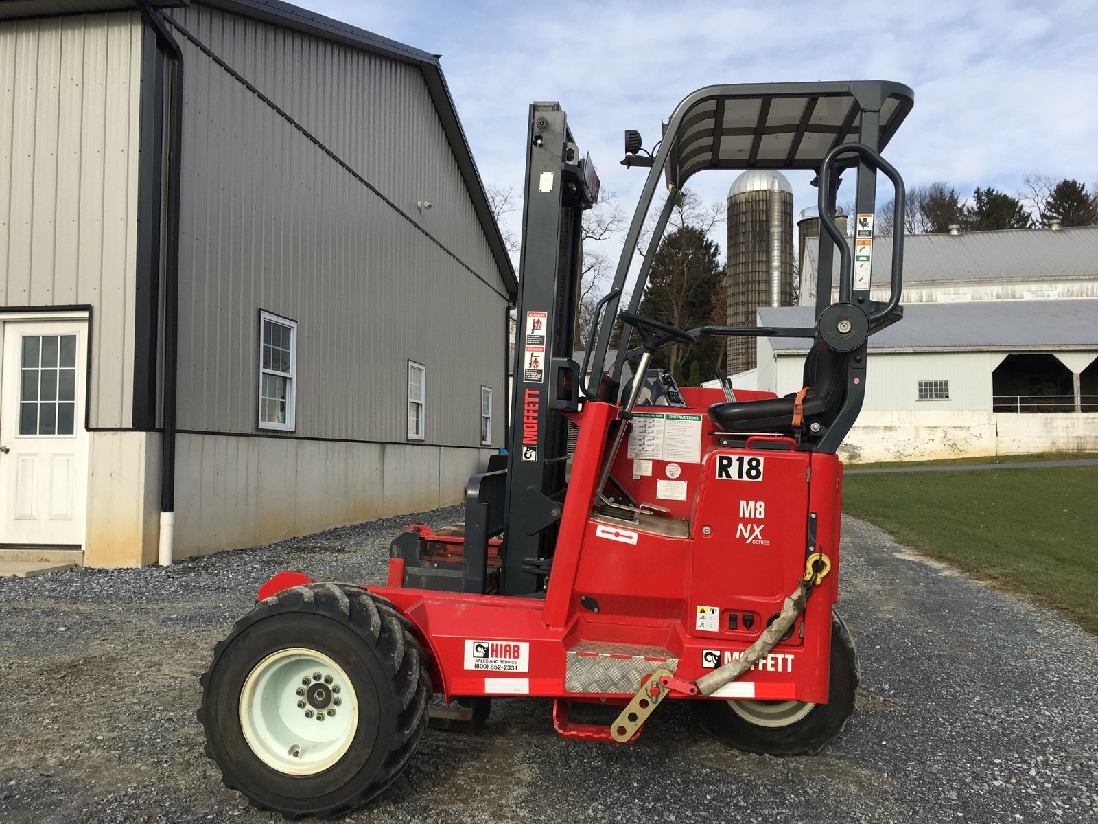 2018 Moffett M8 55.3 Piggyback Forklift. 117 hours