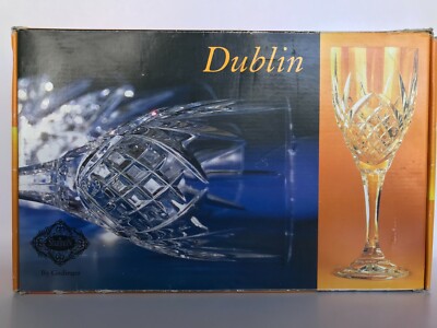 Dublin Set of Four 9oz 24% Lead Crystal Goblets by Godinger