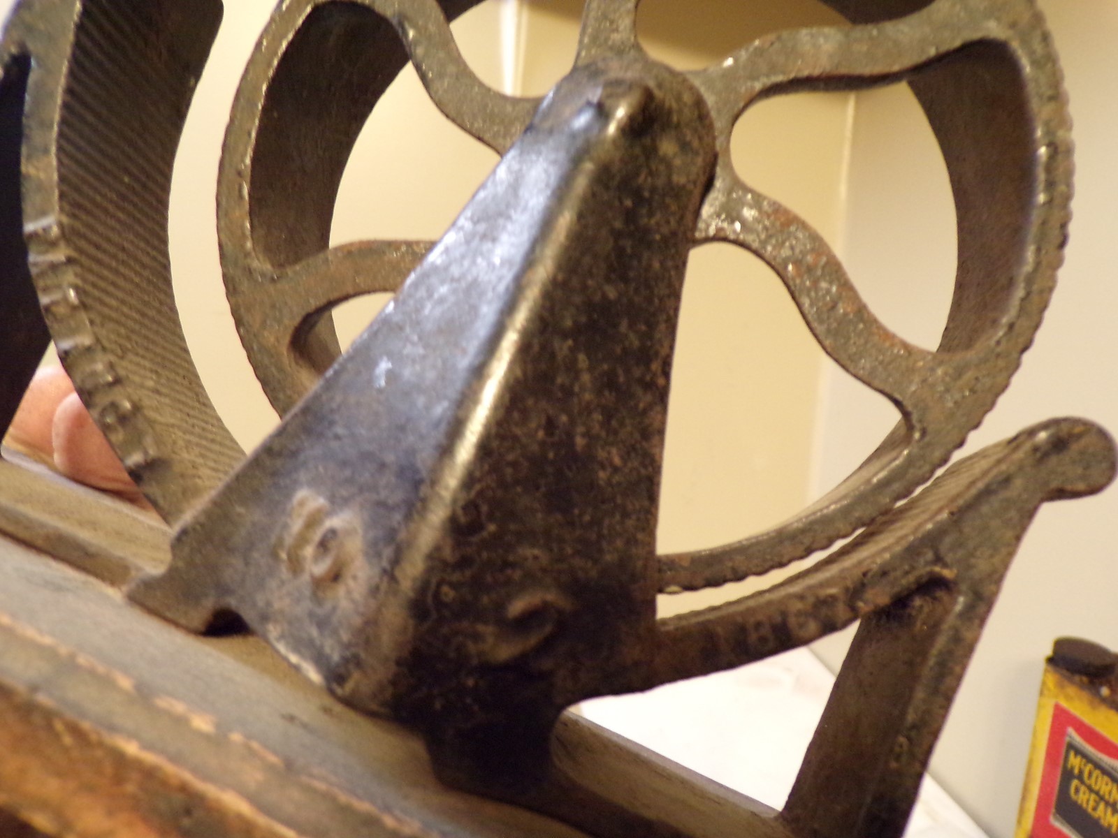 1867 Enterprise No. 2 Cast Iron Drug Store Bottle Cork Roller Machine on board