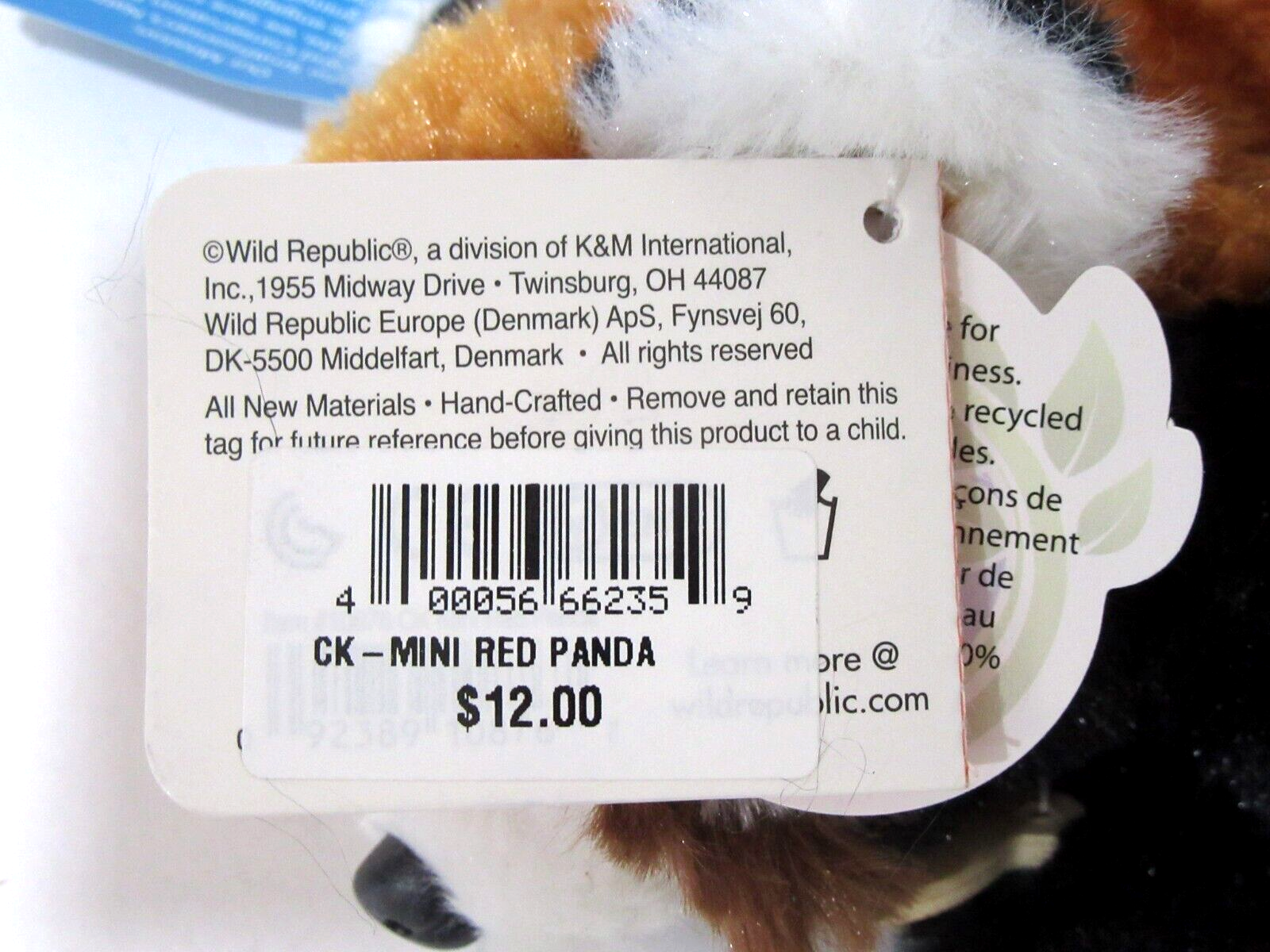 WILD REPUBLIC - MINI RED PANDA CUDDLEKINS - 8" Plush Toy