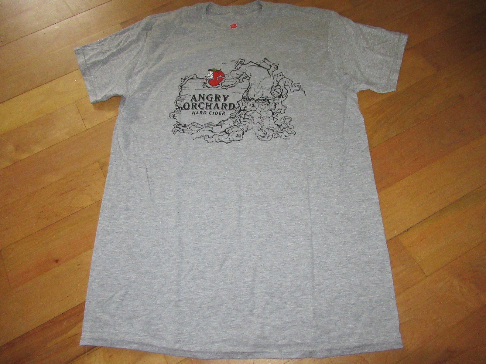 Angry Orchard Hard Cider Womens T-Shirt Size Large Branch Out Gray Casual