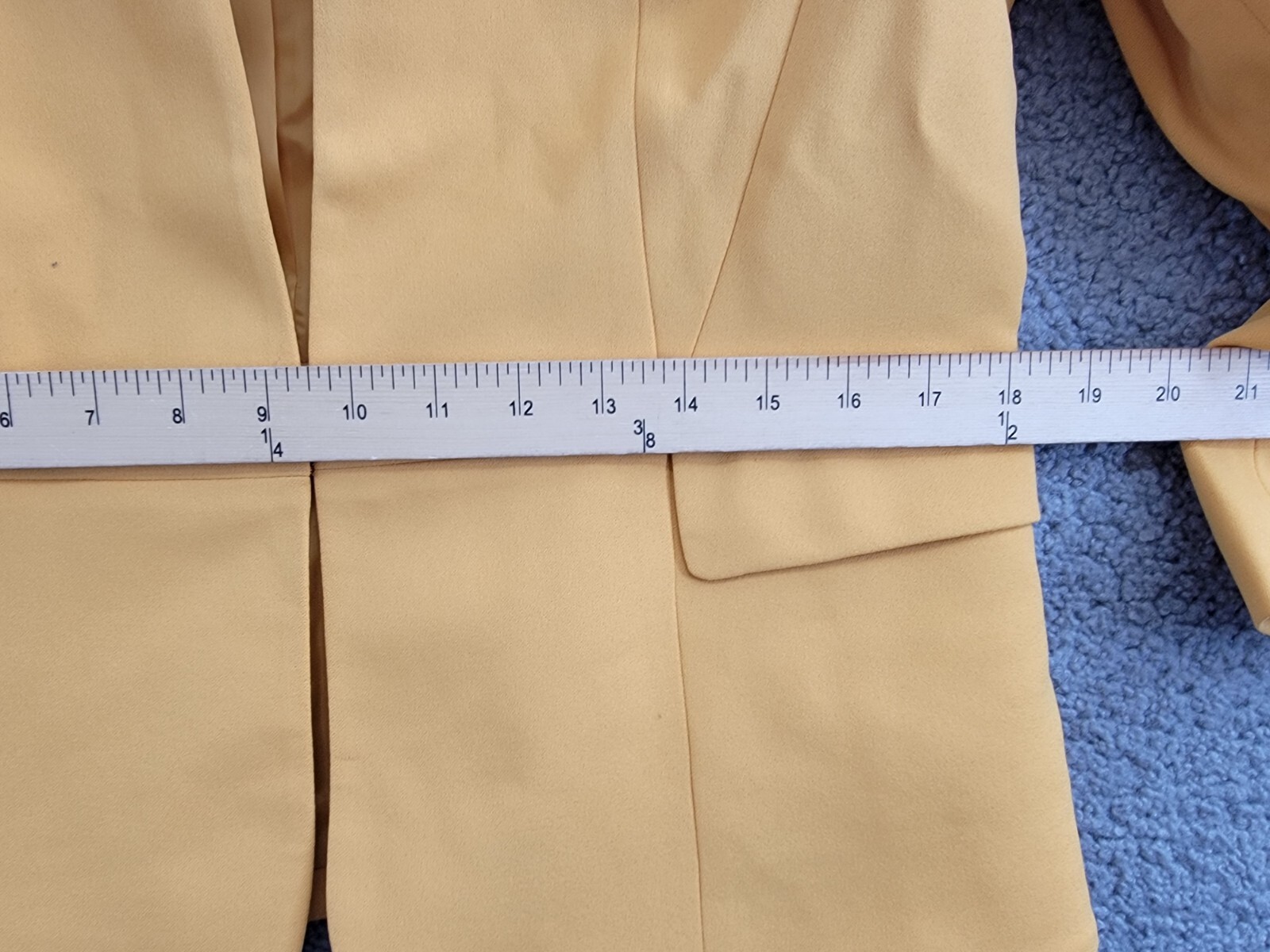 Kasper Collarless Open-Front Long-Sleeve Jacket Women's M Golden Signature Solid - Picture 7 of 16