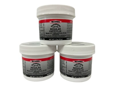 LOT OF 3 RectorSeal 1.7 oz Regular Paste Soldering Lead-Free Flux 14003