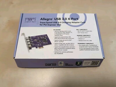 Sonnet Allegro USB 3.0 PCI Express 4-Port Mac and Windows Compatible 