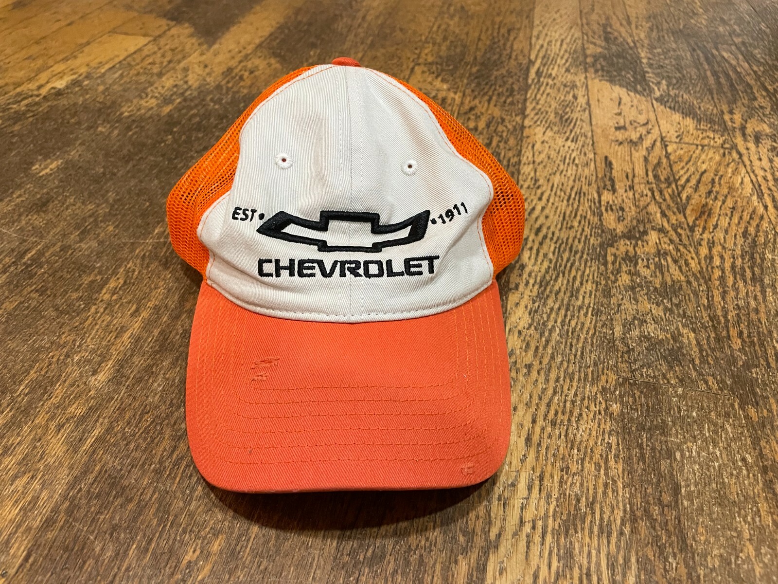 GM Chevrolet Chevy Orange + Gray SnapBack Outdoor Cap Hat | eBay