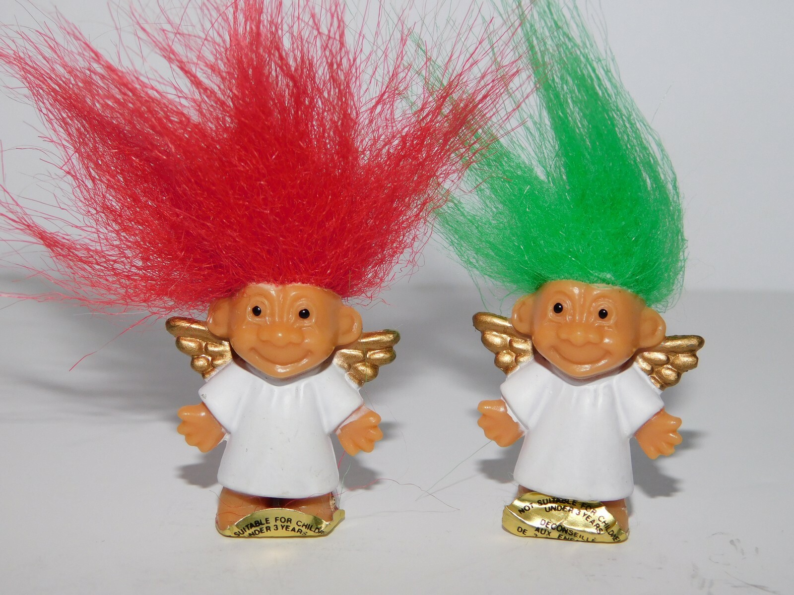 Set 2 Vintage Russ Mini Christmas Angel Trolls 1