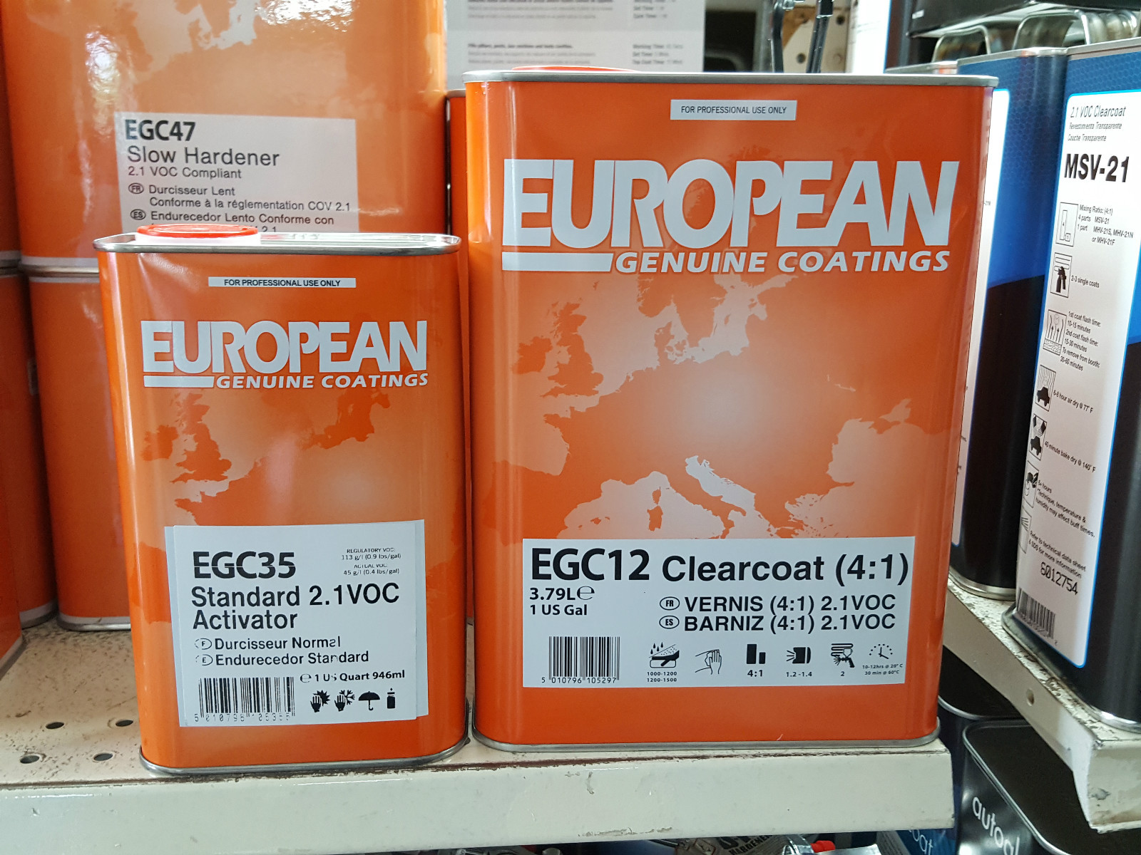 UPOL European Clear Coat 2K Urethane 1 gal/1 qt Standard Activator EGC12 UPOL European Clear Coat 2K Urethane 1 gal/1 qt Standard Activator EGC12