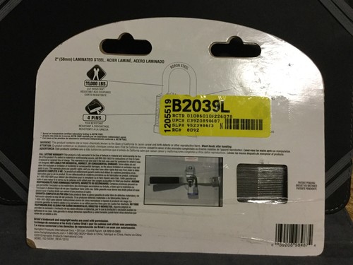 3 Brinks Lock New In The Package.