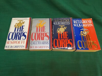 W.E.B GRIFFIN The Corps lot 1-4 paperback books WEB