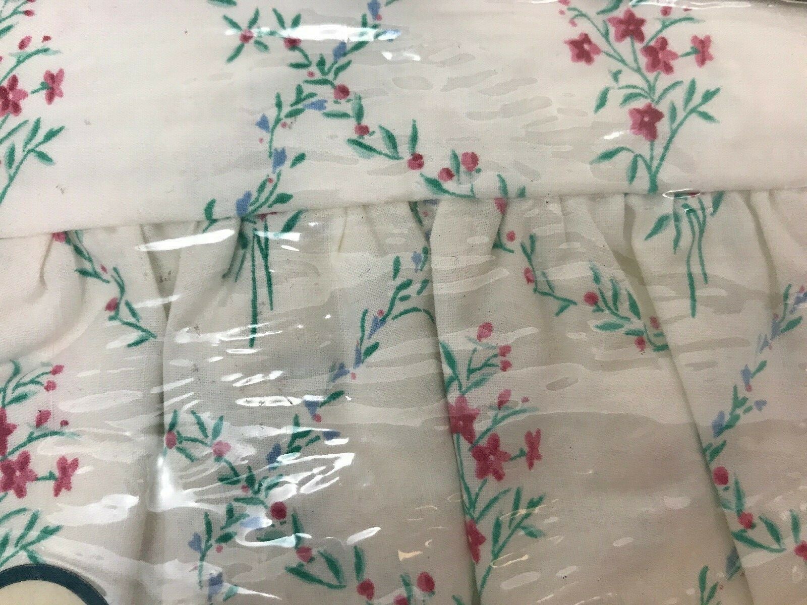 Ralph Lauren Sheet Flat Floral Cotton Blue New Full Sundress Vintage