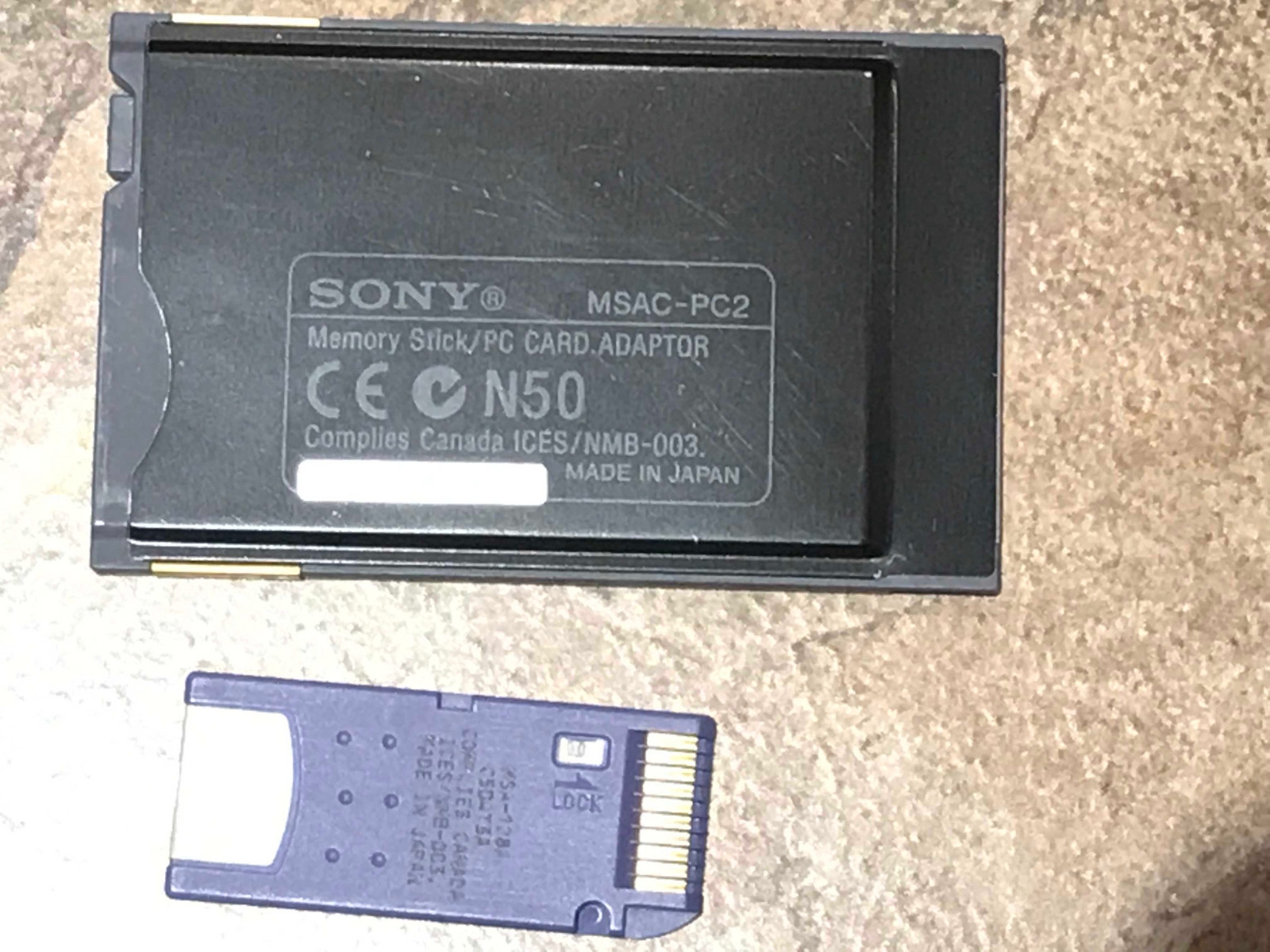 Sony 128MB Stick Memory Card PC / Laptop Card Adapter MSAC-PC2 MSA-128A CardBus