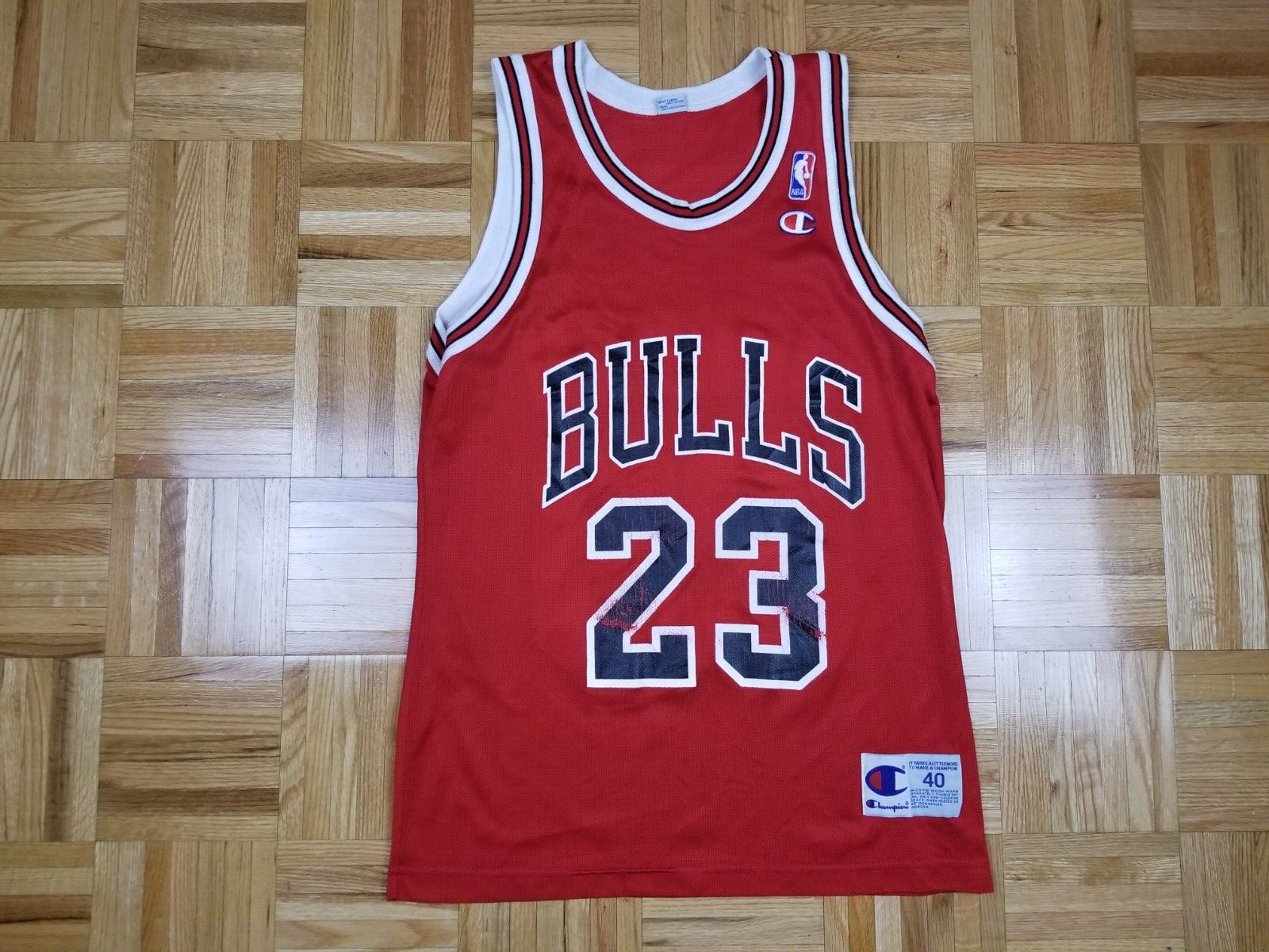 ウェア BULLS JORDAN 23 Champion Michael Jordan Chicago Bulls #23 Champion Jersey Red Letters