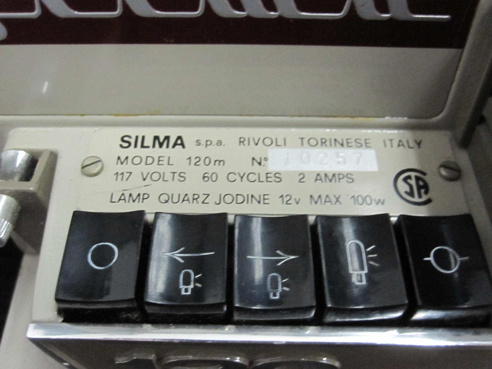 Silma 120M Super 8 Zoom Movie Projector RARE Made in Italy