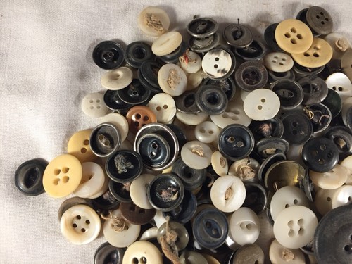 Vintage Lot Of Buttons From Over 100 Year Old Farm