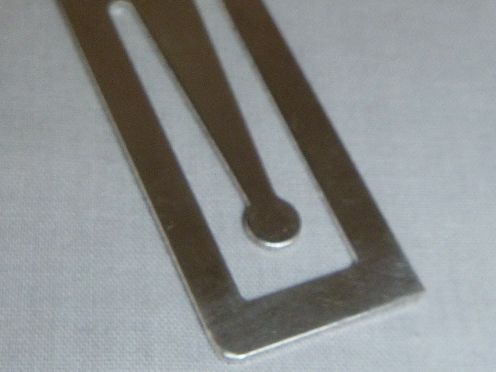 Vtg Silvertone Bookmark Nurse Motif W/ Gold Tone Nurses Hat & Hypodermic Needle