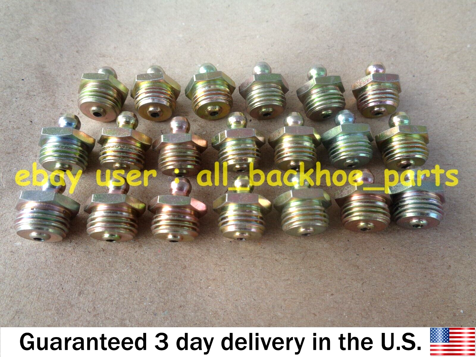JCB BACKHOE - GREASE NIPPLE STRAIGHT 1/4" BSP, 20 PCS. (PART NO. 1450/0002)