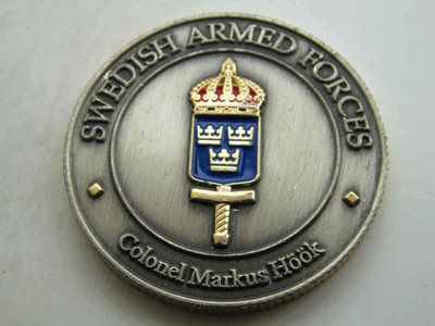 SWEDISH ARMED FORCES MOBILE TASK FORCE COMMAND MINUSMA CHALLENGE COIN