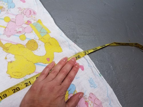 Vtg Care Bears flannel baby Blanket 80s Nursery pastel Musical receiving crib