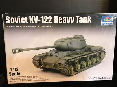 TRUMPETER 07128 SOVIET KV-122 HEAVY TANK MODEL KIT-NIB-1/72 SCALE